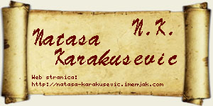 Nataša Karakušević vizit kartica